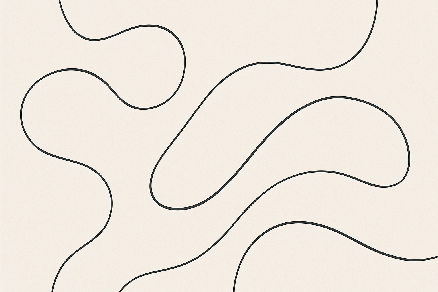 A render of three white cylindrical columns, against a warm creme background
